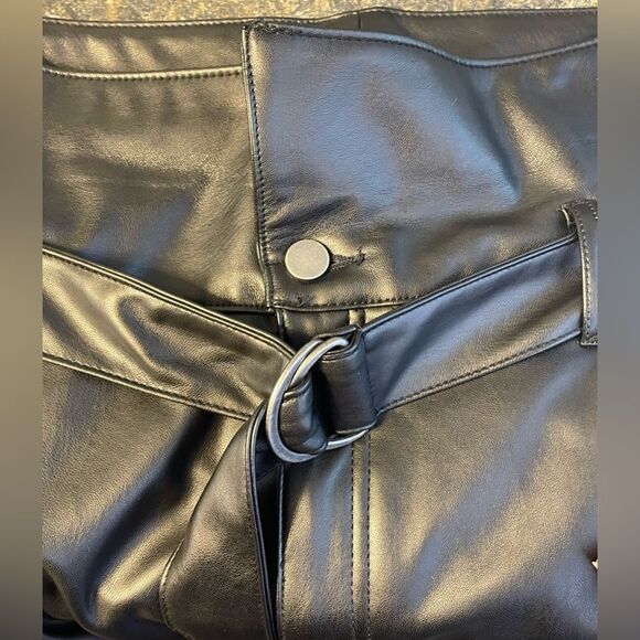 Open Edit Black Pleather Pants M - Picture 7 of 11
